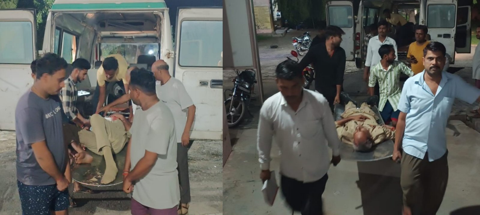 अज्ञात तेज रफ्तार वाहन ने दो पीआरडी जवानों को मारी टक्कर, हालत गंभीर
