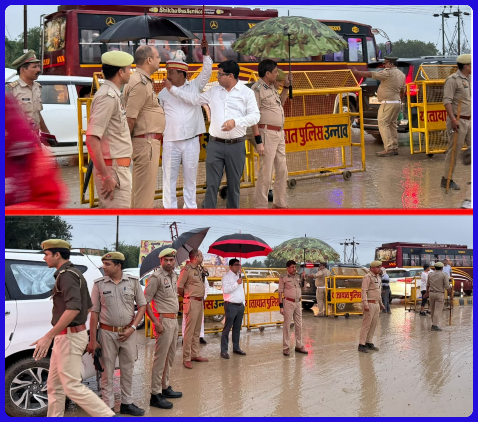 बारिश के बीच श्रद्धालुओं के लिए सहारा बना प्रशासन डीएम एसएसपी ने संभाली व्यवस्था