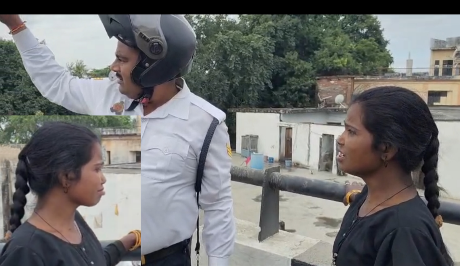 पुल से छलांग लगाने की तैयारी में थी महिला फरिश्ता बनकर पहुंचे ट्रैफिक सिपाही कपिल